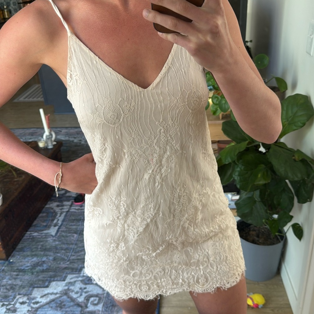 Lace slip dress